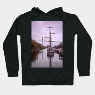 Sailboat at sundown in Klaipeda Hoodie